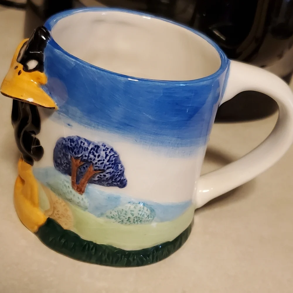 Looney Tunes postal service Daffy Duck 3D coffee mug 1999